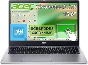Acer Chromebook 315 cb315-5ht-c66n 15.6" Touchscreen Chromebook - Full Hd - 60 Hz - Intel N-Series n100-8 Gb - 64 Gb Flash Memory - English (Us) Keyboard - Silver