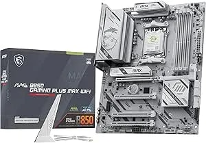 Msi Mag b850 Gaming Plus Max Wifi Motherboard, Atx - Supports Amd Ryzen 9000/8000 / 7000 Processors, am5, ddr5 Memory Boost (Up To 8200+ Mt/S Oc), Pcie 5.0 x16, M.2 gen5, Wi-Fi 7, 5g Lan