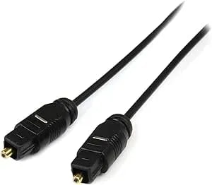 Startech.Com 10 Ft. (3 M) Digital Optical Audio Cable - Toslink Digital Optical Spdif - Ultra-Thin - Male/Male (thintos10), Black