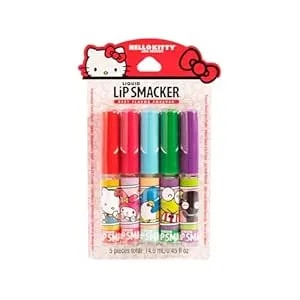 Lip Smacker Sanrio Hello Kitty And Friends Flavored Liquid Lip Gloss - Dry Lips - For Kids, Men, Women - Stocking Stuffer - Christmas Gift - Set Of 5