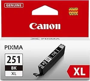 Canon CLI-251XL Genuine Black Ink Tank, Compatible With MG6320, IP7220 & MG5420, MX922, MG5520, MG6420, MG7120, iX6820, iP8720, MG7520, MG6620, And MG5620 Printers