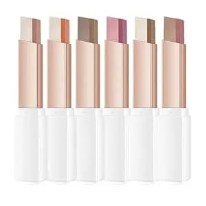 6pcs Glitter Eye-Shadow Stick Set, 2 Color Shimmer Gradient Shadow, Metallic Eyeshadow Stick Waterproof Glitter Eye Shadow Pen For Women Eye Makeup (1 Set)