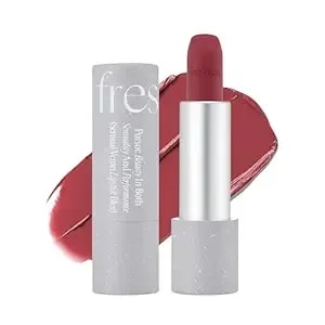 Freshian Sensual Vegan Lipstick Blur (01 Pleasure, 0.12oz) - Long-Lasting Formula, Lightweight Matte Lipstick, Korean Makeup. Shea Cocoa Butter, Vegan.
