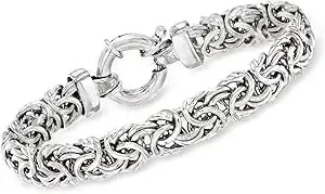 Ross-Simons Sterling Silver Medium Byzantine Bracelet