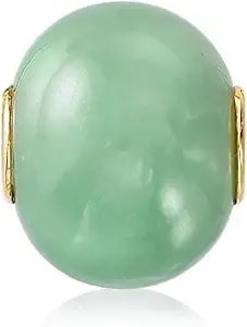 Ross-Simons 16mm Jade Bead Pendant In 14kt Yellow Gold