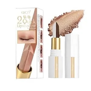 Admd Two Color Eyeshadow Stick Dark Brow + White Shimmer & Matte Eyeshadow Pen For Daily Makeup, Easy Application, Long-Lasting Eye Shadow