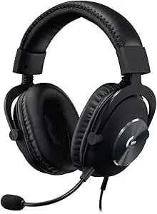 Logitech G Pro X Wired Gaming Headset: Blue Vo!Ce Detachable Boom Mic, Dts 7.1, 50 Mm Drivers, Usb/3.5mm Aux, Spare Memory Foam Ear Pads, Usb Dac & Bag Included - Black