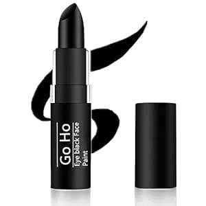 Go Ho Eye Black,Easy To Color Black Face Paint Stick,Waterproof Eyeblack Baseball Stick Eye Strips,Softball/Baseball/Football Accessories,Lipstick&Face Body Paint For Halloween Cosplay Makeup