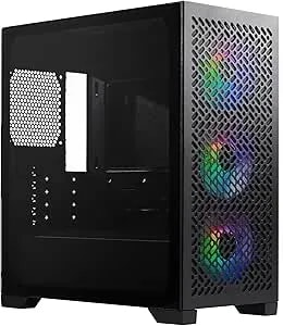 Cooler Master Elite 302 Micro-ATX High Airflow Minimalist PC Case, 365mm GPU Max, Compatible RTX 5080 - RX 7090 XT, 280mm AIO Max, Type C, Tempered Glass, Triple 120mm Argb Fan, Intakes Grill