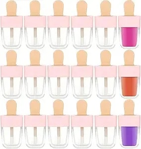 30 Pack 8ml (0.27oz) Cute Ice Cream Shaped Lip Gloss Tubes With Applicator Wands, Refillable Empty Lip Gloss Containers For Diy Lip Gloss, Bulk Wholesale For Small Business