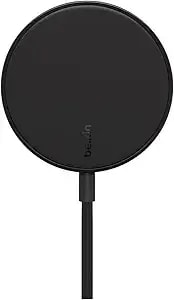 Belkin 7.5w Magnetic Portable Wireless Charger Pad - 6.6ft/2m Long Cable - Magsafe Compatible Charger - Iphone Charger Compatible W/ Iphone 15, Iphone 14, Iphone 13 - Power Supply Included - Black