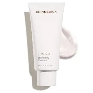 Skinmedica Aha/Bha Exfoliating Face Wash (New Packaging),Gentle Facial Exfoliating Scrub With Jojoba Oil For Smoother, Radiant Skin - Helps Improve The Appearance Of Skin Tone & Texture (6 Fl Oz)