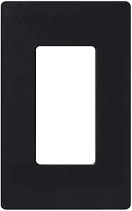 Lutron Claro Light Switch Cover Plate, 1 Gang Wallplate, For Decorator Light Switches, Screwless Switch Plate Cover, Satin, Sc-1-Mn, Midnight