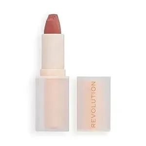Revolution Beauty London, Lip Allure Soft Satin Lipstick, Highly Pigmented & Smudge Proof, Long-Lasting Creamy Satin Finish, Contains Vitamin E, Wifey Dusky Pink, 0.11 Oz
