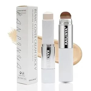 Korean Color Changing Foundation Stick With Brush For Lumine Skin, 2-In-1 Waterproof & Long-Lasting Hydrating Makeup, Dual-Ended Foundation & Concealer Stick, Portable For Easy Daily Use And travel202