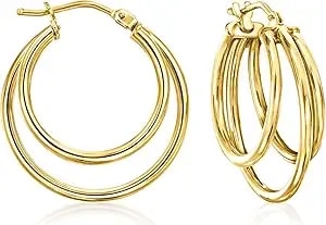 Ross-Simons Italian 14kt Yellow Gold Triple-Hoop Earrings
