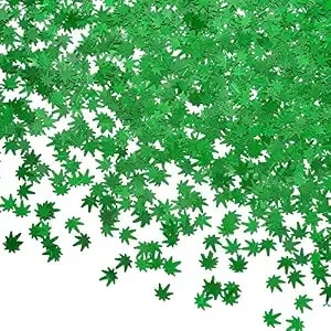 20 Grams Weed Leaf Glitter Festival Pot Leaves Nail Body Art Decoration For Diy Festival Makeup Accessories (Green)