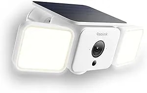 Reolink Solar Floodlight Cam, 2k 150° Security Cameras Wireless Outdoor, Up To 1000lm Light & Siren Alarm, Ai/Pir Motion-Activated Floodlight, Color Night Vision, Wifi 6 2.4/5ghz, ip66