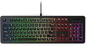 Lenovo Legion k310 Rgb Wired Gaming Keyboard - Ultra-Fast Reaction Time With Tactile Keys, Quiet Key Membrane Switches, Silent Operation, Rgb Illumination - Water Resistant & Compact Design