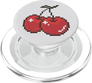 Popsockets Phone Grip & Stand - 8 Bit Cherries Popsockets Popgrip For Magsafe