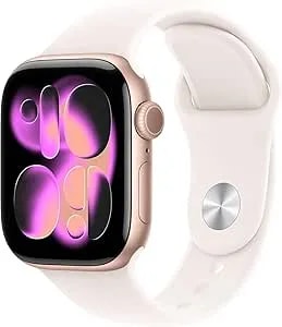 Apple Watch Series 11 [Gps + Cellular, 46mm] Rose Gold Aluminum Case With Light Blush Sport Band, S/M (Renewed)