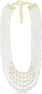 Martha Stewart Five Strand Pearl Necklace In Gold For Women