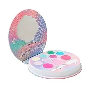 Lip Smacker Sparkle & Shine Eyeshadow Makeup Palette, Mermaid Palette Shimmer - Christmas Make Up Collection - Holiday Present - Gift For Girls