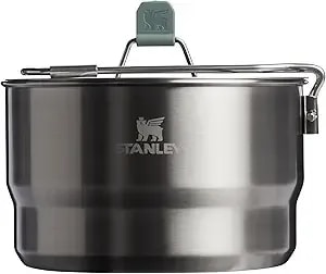 Stanley Wildfare Go 14-Piece Stainless Steel Prep & Cook Set - 1.65 Qt Saucepan With Fold & Lock Handle - Bowls, Utensils, Cutting Board - Camping Essentials For Your Camp Kitchen - Bpa-Free