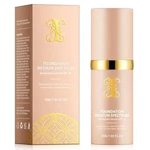 Foundation 4 In 1, Medium Spectrum With Spf 50+, Longwearing & Waterproof, Hydrating Color Changing Foundation, Non-Greasy,Long Lasting, Great For All Skin Types, 30ml