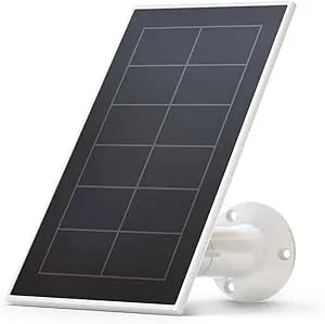 Arlo Essential Solar Panel Charger - Arlo Certified Accessory - Weather Resistant, 8 Ft Power Cable, Adjustable Mount, Only Works With Arlo Essential And Essential XL Cameras, White - VMA3600