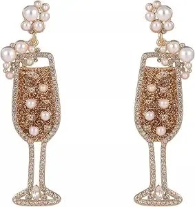 Hallmark Champagne Flute Earrings