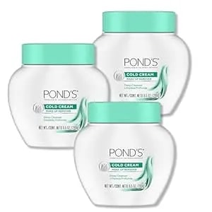 Pond'S Cold Face Cream, Skin Care Facial Cleanser For All Skin Types, Deep Moisturizing Face Wash & Makeup Remover, 9.5 Oz, 3 Pack