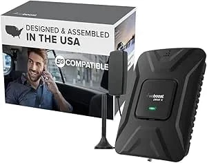 Weboost Drive X - Vehicle Cell Phone Signal Booster - 5g & 4g Lte - Magnetic Roof Antenna - Boosts All U.S. Carriers - Verizon, At&T, T-Mobile - Made In The U.S. - Fcc Approved (Model 475021)