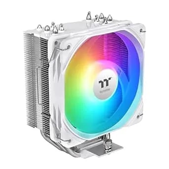 Thermaltake ux500 Argb White Cpu Cooler; 5xø6mm Copper Heatpipes; 120mm Pwm Fan; 700~1800 Rpm; Intel/Amd Compatible; Single Tower; 260w Tdp; White; Cl-p145-al12sw-A