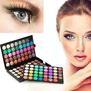 Joyeee Highly Pigmented Eye Makeup Palette, 120 Color Naked Nude Brown Gold Black Pink Red Green Blue Purple White Eyeshadow Palette With Matte & Shimmer Finishes, Rich Colors With Velvety Texture