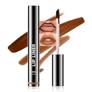 Lip Stain, Lip Liner Stain, Peel Off Lip Liner Tattoo, Long Lasting Lip Stain Waterproof For Women Girls All Skin Types, Transfer-Proof & Natural (Cocoa)