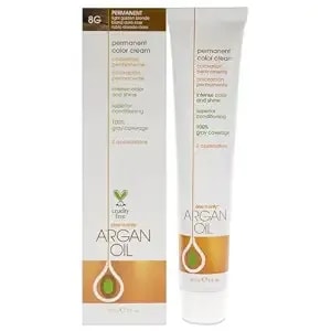 One 'N Only Permanent Hair Color - Permanent Hair Dye Made With Argan Oil - Delivers Rich, Accurate Tones With Gray Coverage - Improves Moisture & Elasticity - 8g Light Golden Blonde (3 Oz)