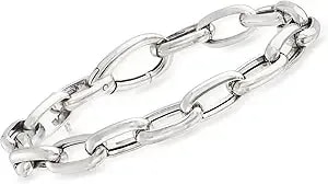 Ross-Simons Italian Sterling Silver Paper Clip Link Bracelet