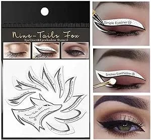 Eyeliner Stencil And Eyeshadow Stencil Stickers, 12 Pairs Reusable Eyeliner Template Stickers For Perfect Fox Eye, Easy To Apply & Remove