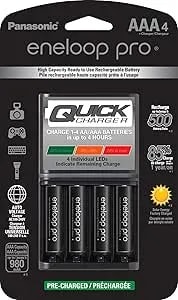 Panasonic K-kj55k3a4ba Advanced 4 Hour Quick Battery Charger With 4aaa Eneloop Pro High Capacity Rechargeable Batteries