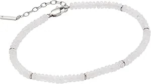 Alex And Ani Clear Quartz Semi-Precious Beaded Anklet