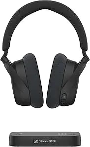 Sennheiser RS 255 TV Headphones - Bluetooth Headphones And Transmitter Bundle - Low Latency Wireless Headphones With Virtual Surround Sound, Speech Clarity And Auracast Technology - 50 H Battery