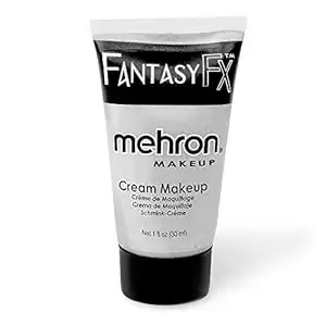 Mehron Makeup Fantasy Fx Cream Makeup - Water Based - Halloween - Silver Face & Body Paint For Adults 1 Fl Oz (30ml) (Silver)
