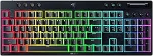 Razer Blackwidow v4 Low Profile Hyperspeed Wireless Gaming Keyboard: Orange Mechanical Switches - 2.4ghz Wireless & Bluetooth - Multi-Function Roller - 11 Control Buttons (Renewed)