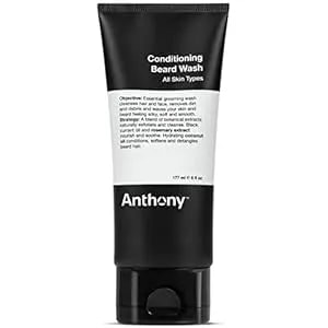 Anthony Conditioning Beard Wash, 6 Fl Oz, Contains Botanical And Rosemary Extracts, Black Currant And Coconut Oils, Cleanses, Hydrates, Softens, And Detangles Beard Hair