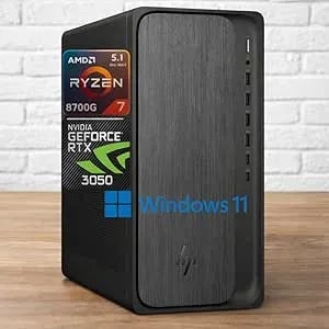 Hp Omnidesk Gaming Next Gen Ai Pc Desktop, Amd Ryzen 7 Processor (16-Threads, Up To 5.1ghz), 32gb ddr5 Ram, 1tb Ssd, Geforce Rtx 3050, Wi-Fi 6, Hdmi+Dp Dual Monitor Support, Windows 11