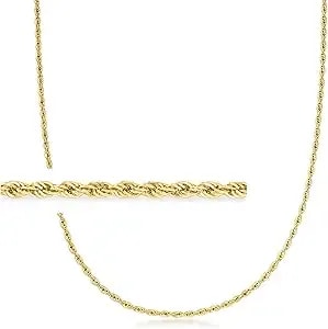 Ross-Simons Rope-Chain In 18kt Gold Over Sterling Chain Necklace