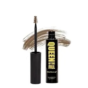Elizabeth Mott Queen Of The Fill Tinted Eyebrow Gel – Brow Filler, Volumizer & Setter – Defines, Shapes & Covers Gray Hairs – Water-Resistant, Long-Lasting – Cruelty-Free – Light Medium Brown 4g