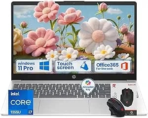 Hp 2026 Touchscreen Business Laptop, Intel i7-1355u(Up To 5.0 Ghz), 15.6" Fhd Touch Screen, 32gb Ram, 1tb Ssd, Lifetime Win 11 Pro, Wi-Fi 6, Copilot Ai, Fast Charge, Numeric Keyboard, Accessories