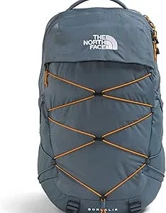 The North Face Borealis Commuter Laptop Backpack - Water Repellent, Laptop Sleeve, Large Main Compartment, Granite Grey/Dust Orange, One Size